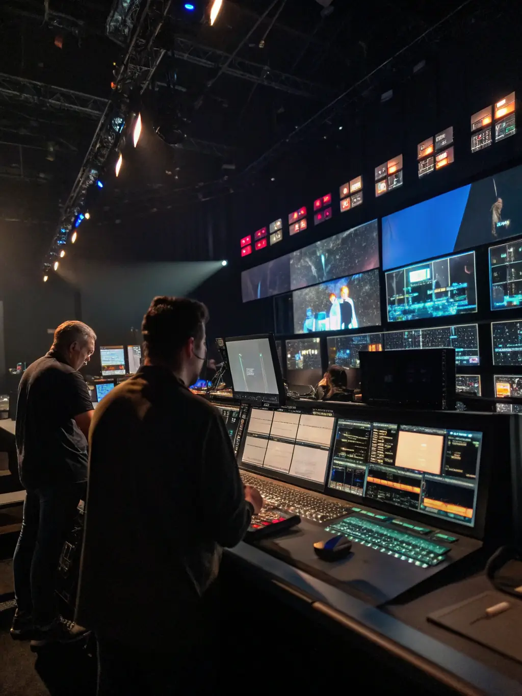 A high-tech control room in an industrial facility, illustrating dbfmo-europe's capabilities in optimizing industrial projects.